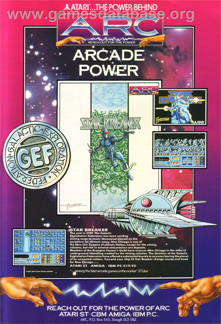 Star Breaker - Atari ST - Artwork - Advert