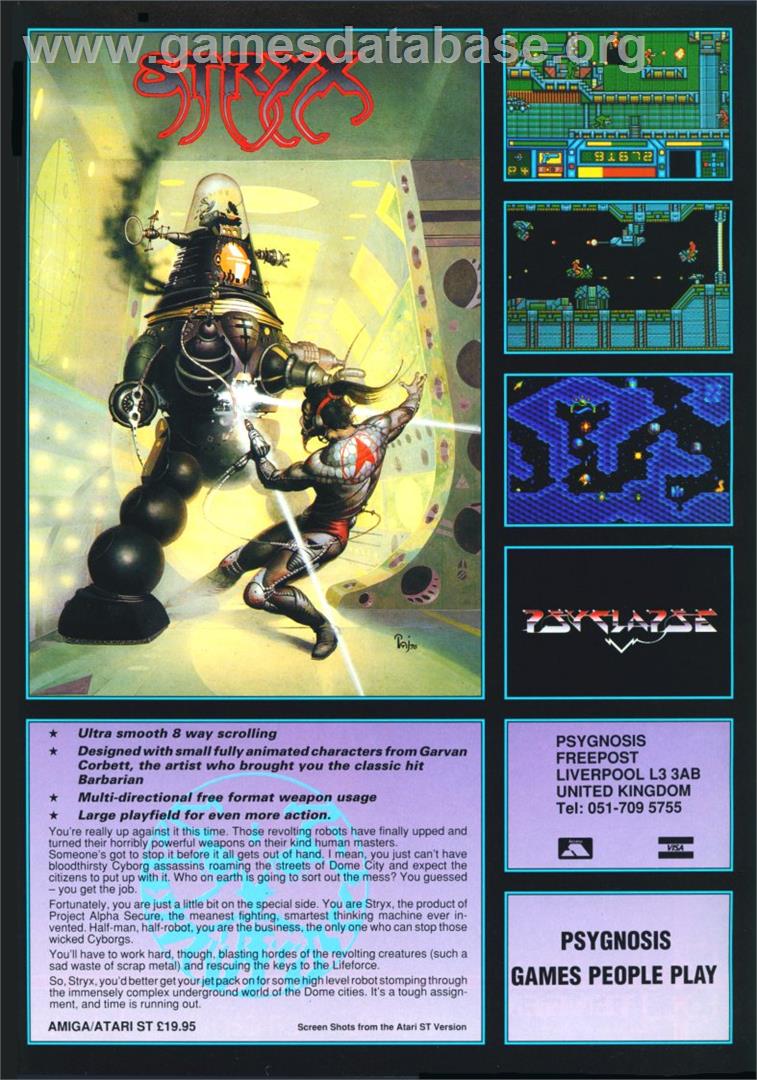 Stryx - Commodore Amiga - Artwork - Advert
