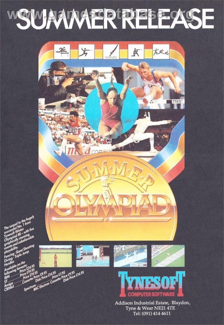 Summer Olympiad - Atari ST - Artwork - Advert