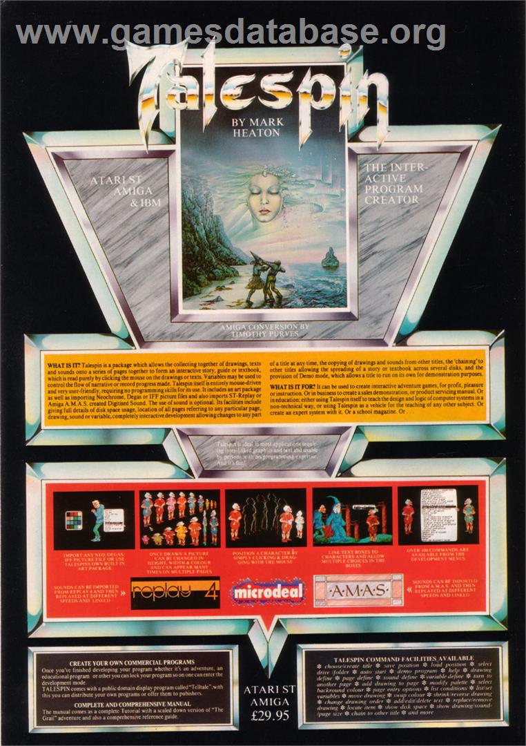Talespin - Commodore Amiga - Artwork - Advert