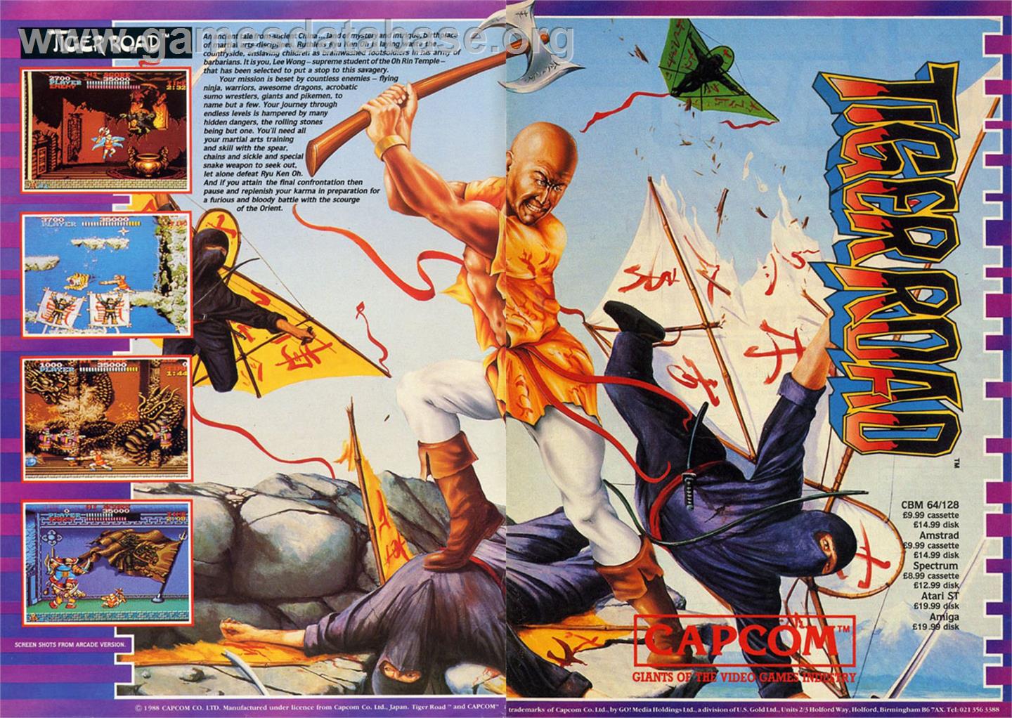 Tiger Road - Microsoft DOS - Artwork - Advert