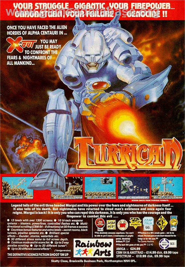 Turrican - Commodore Amiga - Artwork - Advert