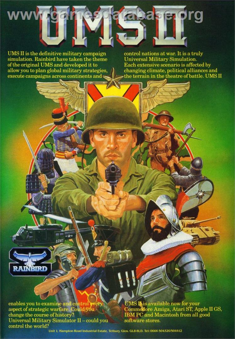 UMS II: Nations at War - Commodore Amiga - Artwork - Advert