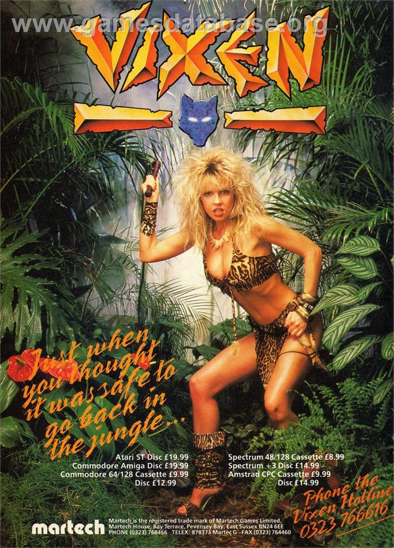 Vixen - Commodore Amiga - Artwork - Advert