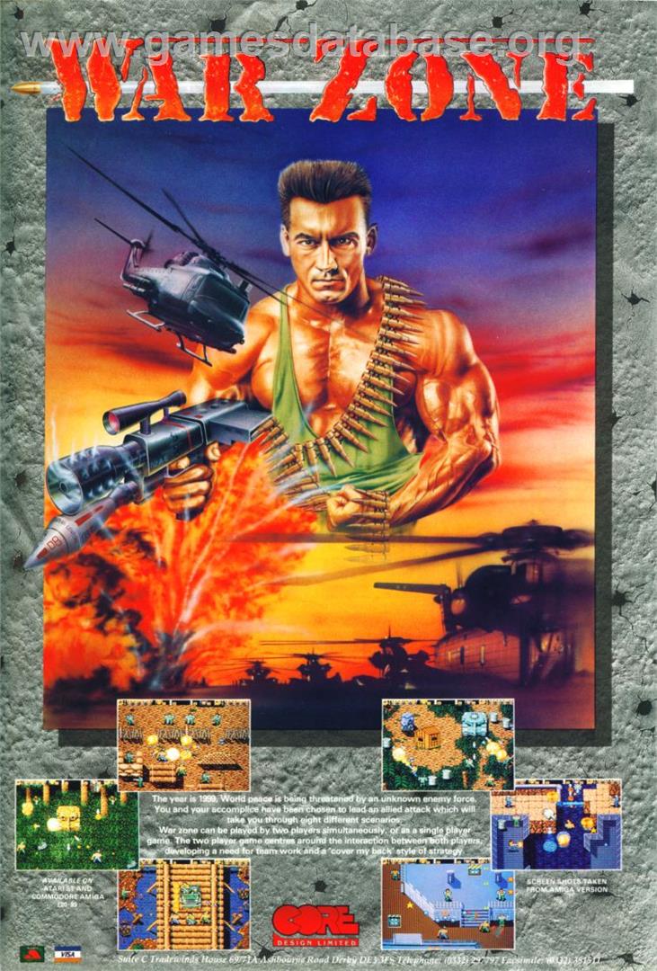 War Zone - Commodore Amiga - Artwork - Advert