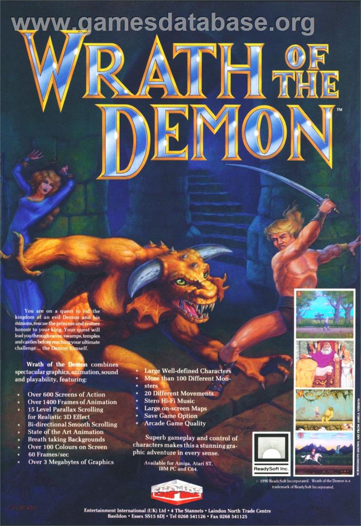 Wrath Of The Demon - Commodore CDTV - Artwork - Advert