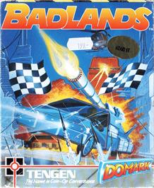 Box cover for Badlands on the Atari ST.