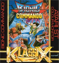 Box cover for Bionic Commando on the Atari ST.