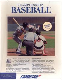 Box cover for Championship Baseball on the Atari ST.
