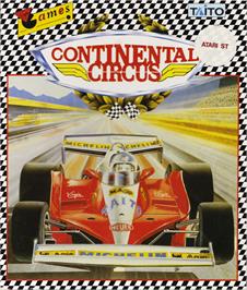 Box cover for Continental Circus on the Atari ST.