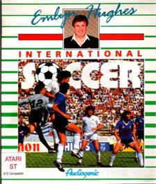 Box cover for Emlyn Hughes International Soccer on the Atari ST.