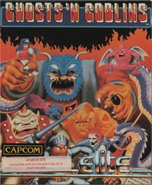 Box cover for Ghosts'n Goblins on the Atari ST.