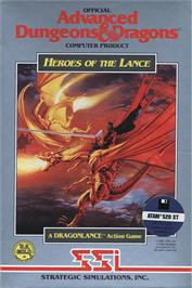 Box cover for Heroes Of The Lance on the Atari ST.