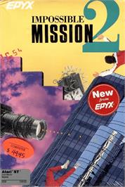 Box cover for Impossible Mission 2 on the Atari ST.