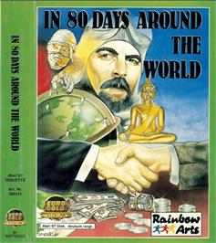 Box cover for In 80 Days Around The World on the Atari ST.