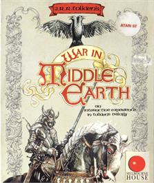 Box cover for J.R.R. Tolkien's War In Middle Earth on the Atari ST.