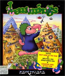 Box cover for Lemmings on the Atari ST.