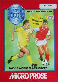 Box cover for Microprose Soccer on the Atari ST.