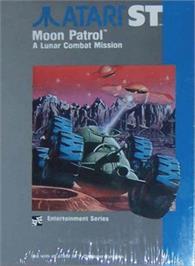 Box cover for Moon Patrol on the Atari ST.