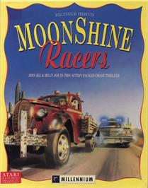 Box cover for Moonshine Racers on the Atari ST.
