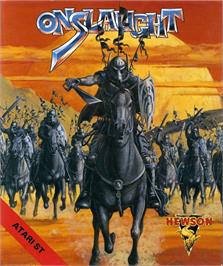 Box cover for Onslaught on the Atari ST.