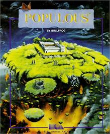 Box cover for Populous on the Atari ST.