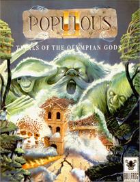 Box cover for Populous II: Trials of the Olympian Gods on the Atari ST.