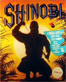 Box cover for Shinobi on the Atari ST.