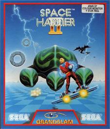 Box cover for Space Harrier II on the Atari ST.