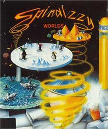 Box cover for Spindizzy Worlds on the Atari ST.