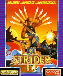 Box cover for Strider 2 on the Atari ST.
