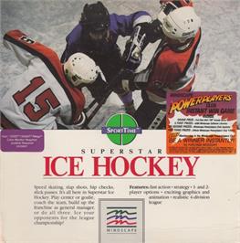 Box cover for Superstar Ice Hockey on the Atari ST.