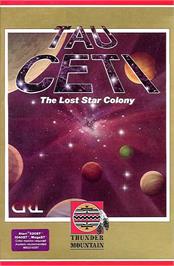 Box cover for Tau Ceti on the Atari ST.