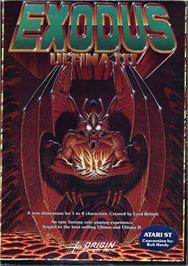 Box cover for Ultima III: Exodus on the Atari ST.