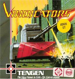 Box cover for Vindicators on the Atari ST.