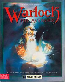 Box cover for Warlock: The Avenger on the Atari ST.