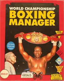 Box cover for World Championship Boxing Manager on the Atari ST.