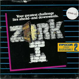 Box cover for Zork I: The Great Underground Empire on the Atari ST.