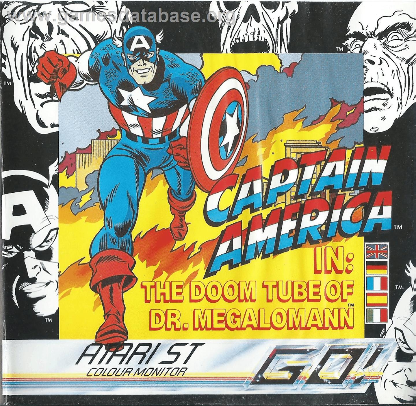 Captain America In - The Doom Tube Of Dr. Megalomann - Atari ST - Artwork - Box