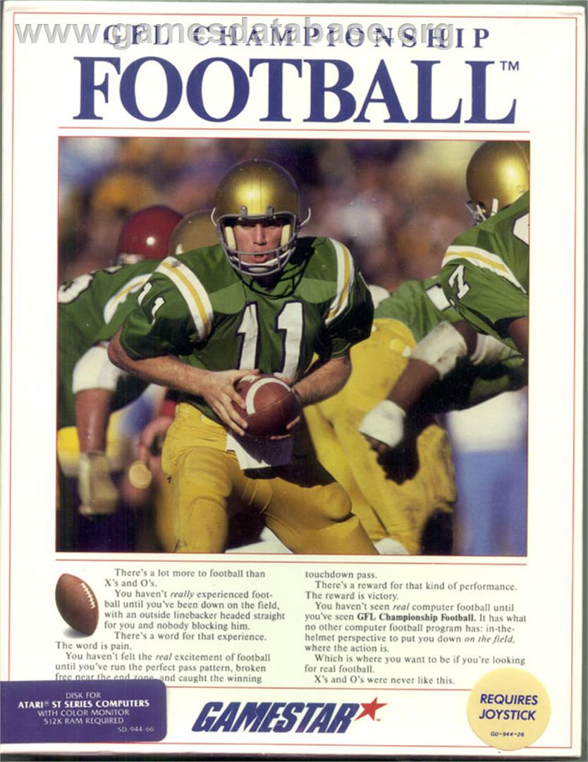 GFL Championship Football - Atari ST - Artwork - Box