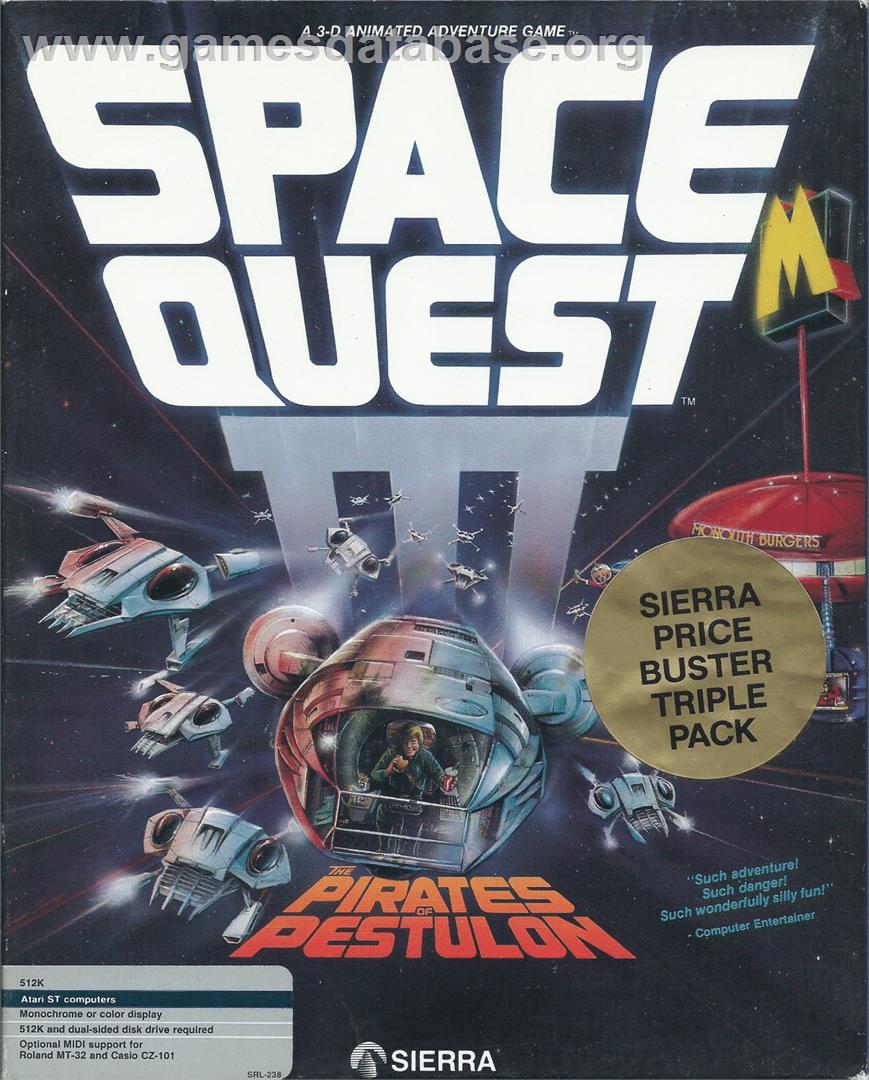 Space Quest 3 - The Pirates Of Pestulon - Atari ST - Artwork - Box