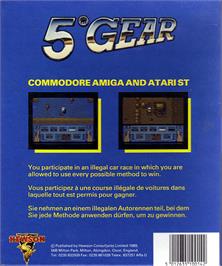 Box back cover for 5th Gear on the Atari ST.