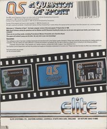 Box back cover for A Question of Sport on the Atari ST.