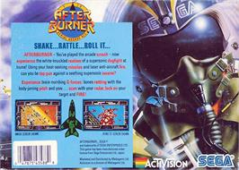 Box back cover for After Burner on the Atari ST.
