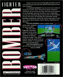 Box back cover for Air to Air Combat on the Atari ST.