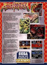 Box back cover for Alien Storm on the Atari ST.