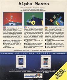 Box back cover for Alpha Waves on the Atari ST.