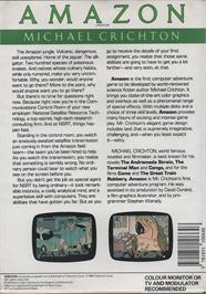Box back cover for Amazon on the Atari ST.