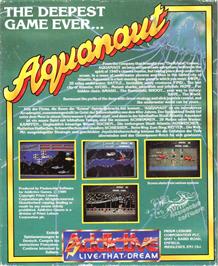 Box back cover for Aquanaut on the Atari ST.