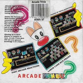 Box back cover for Arcade Trivia Quiz on the Atari ST.